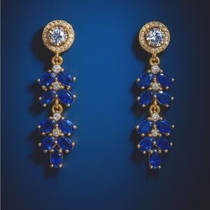 Sapphire 18K gold over brass